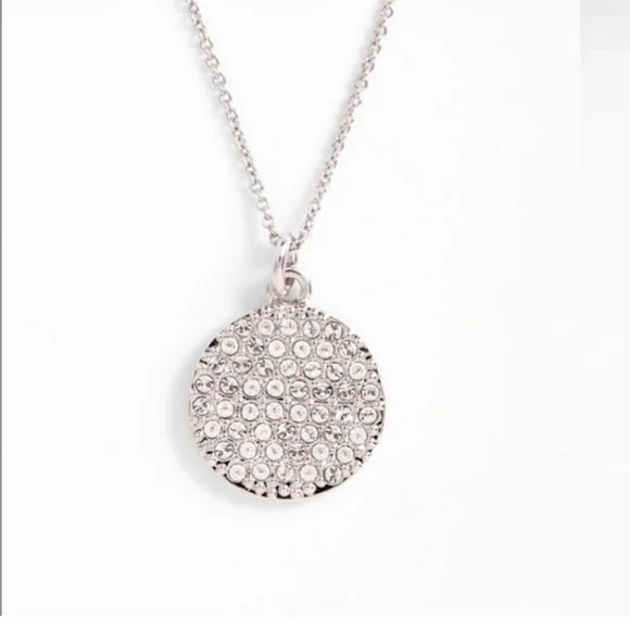 Kate Spade CZ Pendant “In A Twinkling” Silver-Tone Necklace - Picture 1 of 5